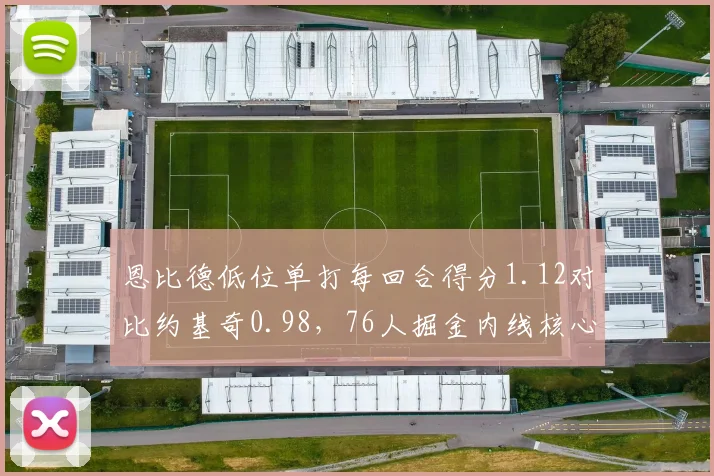 恩比德低位单打每回合得分1.12对比约基奇0.98，76人掘金内线核心进攻效率对比